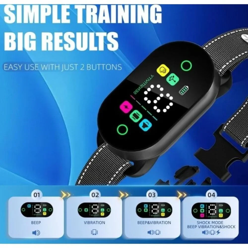 Bark Collar, Rechargeable Dog Bark Collar for Large Medium Small Dogs, Anti Bark